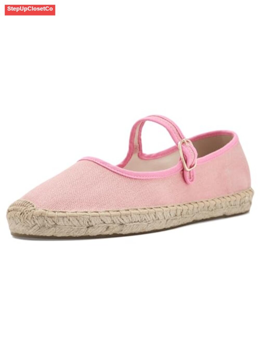 Soludos Mary Jane Espadrille Flat - Cotton Upper, Jute Sole - Women's Casual